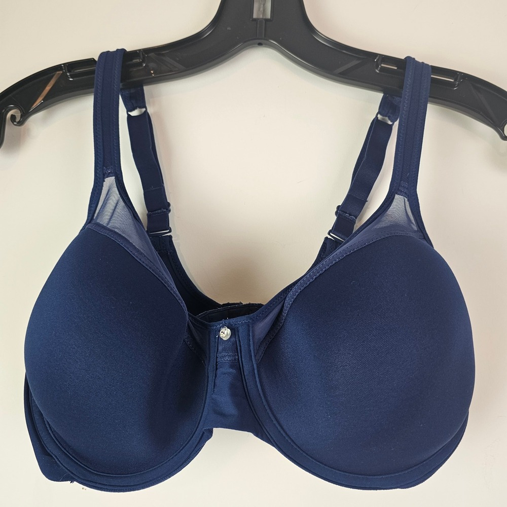 Bali One Smooth U Ultra Light Underwire Bra Navy Blue 3439 Size 38C